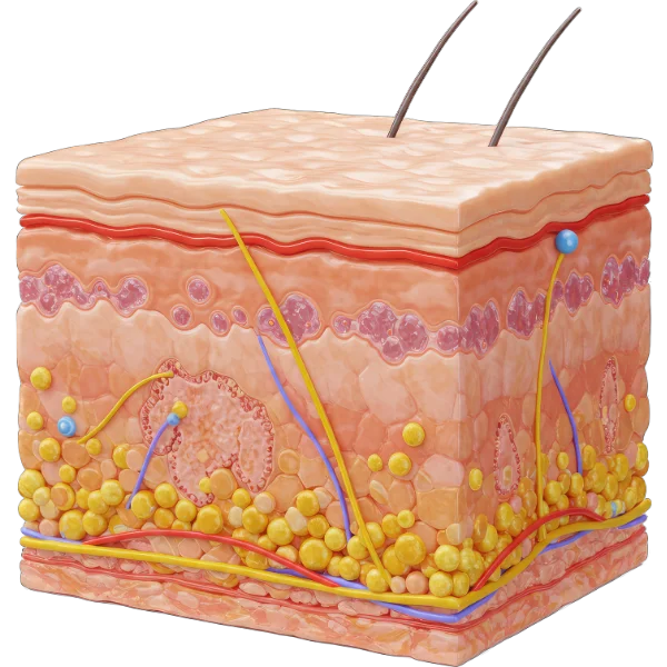 Haut verstehen Haut Querschnitt wissenschaftlich