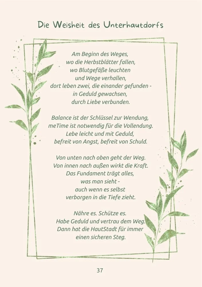 E Book Herz der Haut Leseprobe Gedicht Unterhautdorf naelco skinfood