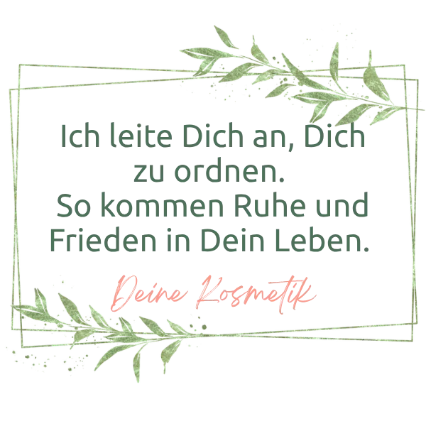 Ich leite Dich an Dich zu ordnen So kommen Ruhe und Frieden in Dein Leben Deine Kosmetik naelco skinfood magische Reich der Pflanzen Ich leite Dich an Dich zu ordnen So kommen Ruhe und Frieden in Dein Leben Deine Kosmetik naelco skinfood magische Reich der Pflanzen