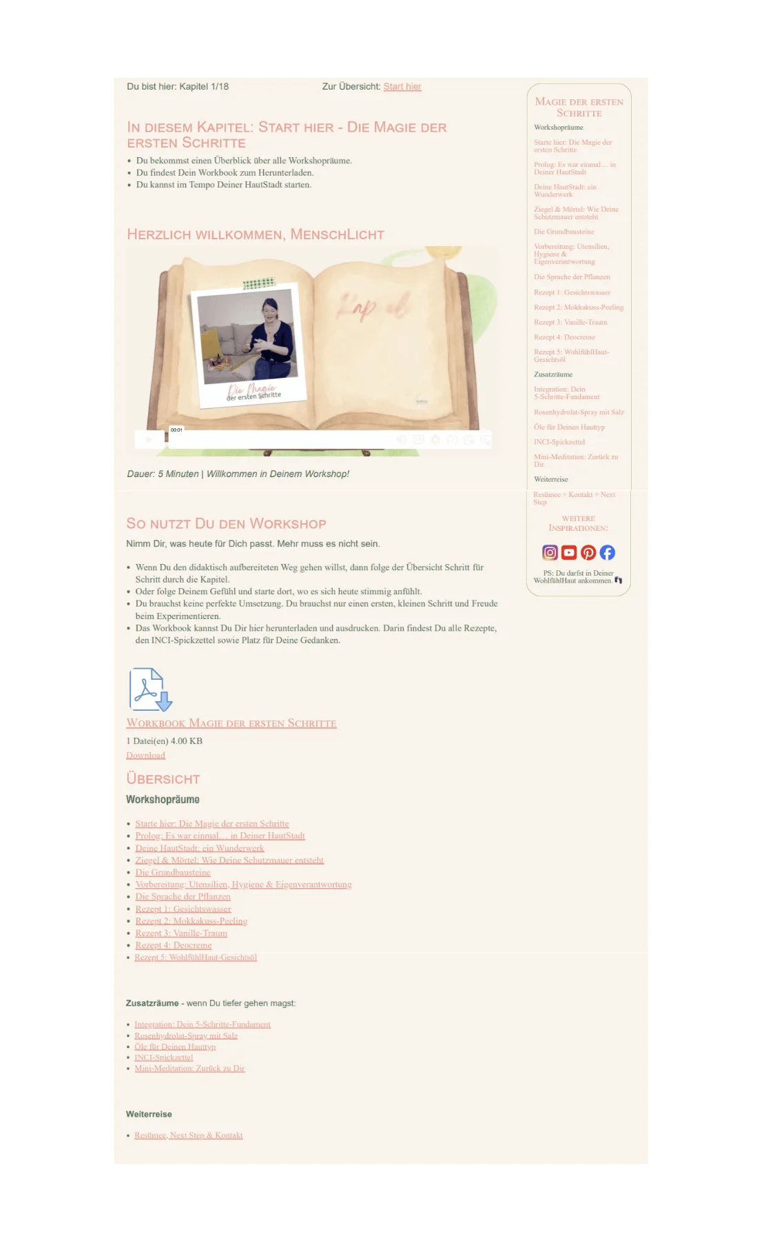 Vorschaubild vom DIY Naturkosmetik Online Workshop die Magie der ersten Schritte Blick in den Workshop Vorschaubild vom DIY Naturkosmetik Online Workshop die Magie der ersten Schritte Blick in den Workshop